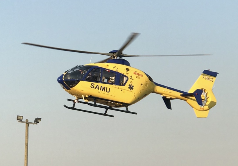 Le jeune homme a été pris en charge à bord de l’hélicoptère du SAMU76 - illustration @ infonormandie
