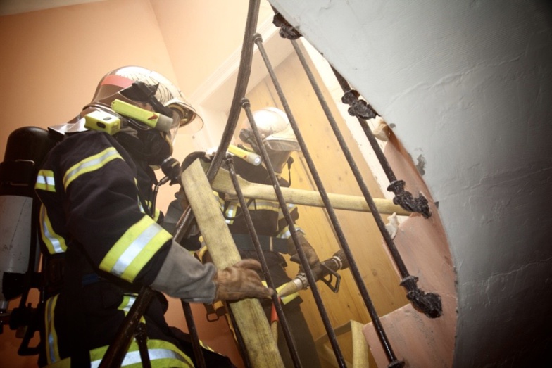 Incendie au 2ème étage d'un immeuble de la rue aux Ours à Rouen