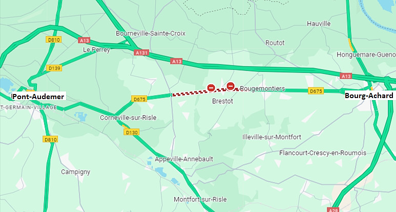 Marnière sous la RD 675 à Eturqueraye : la route fermée plusieurs mois entre Pont-Audemer et Bourg-Achard 