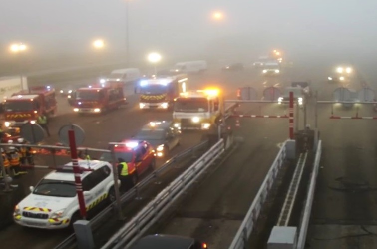 Les secours sont mobilisés sur les lieux de l’accident depuis 6h30 ce vendredi matin - capture d’écran caméra de l’A13 à Heudebouville (Eure)