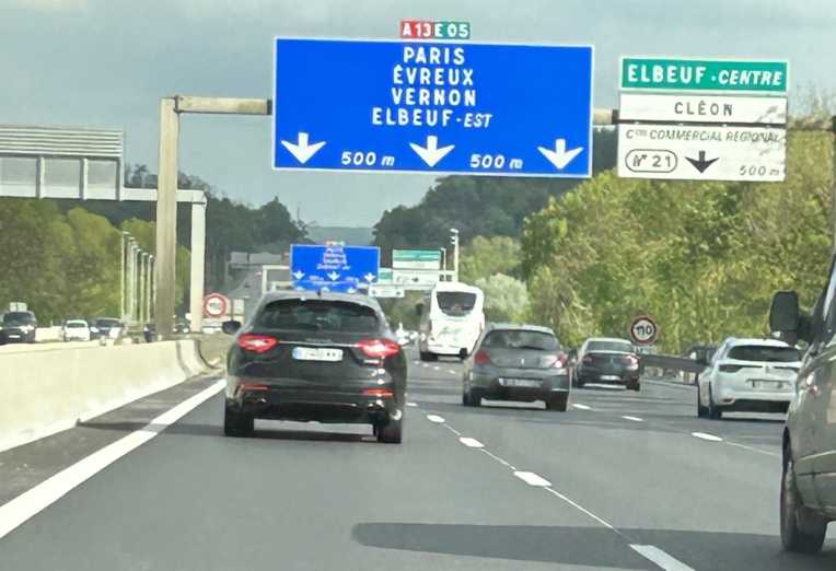 Le trafic est soutenu sur l’autoroute de Normandie en direction de Paris - illustration infonormandie