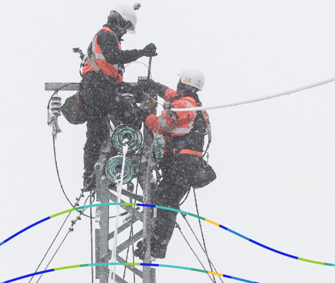 Les techniciens d’Enedis travaillent d’arrache pied pour rétablir les lignes endommagées par les intempéries - illustration Enedis