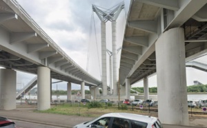 Travaux de nuit sur le pont Gustave Flaubert à Rouen : restrictions de circulation du 21 au 25 octobre 