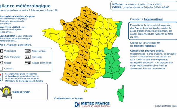 Des orages violents attendus ce samedi sur l'Ile de France