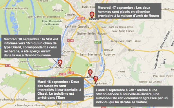 Seine-Maritime : les auteurs d'un violent car-jacking démasqués grâce aux chéques volés à leur victime 