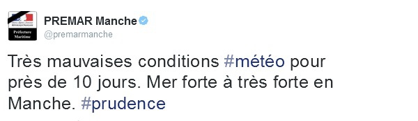 Du vent et une mer forte pendant dix jours en Manche prévient la Préfecture maritime