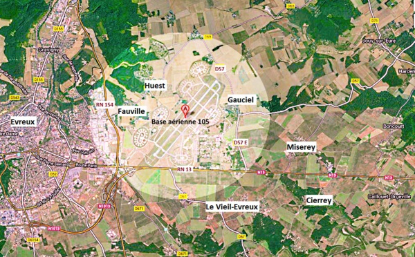 Un dépôt de munitions allemand découvert sur la BA 105 d'Evreux