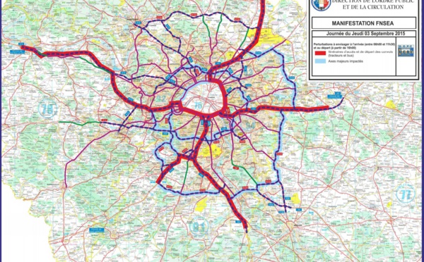 Manifestation agricole de Paris : tout ce qu'il faut savoir pour bien circuler jeudi