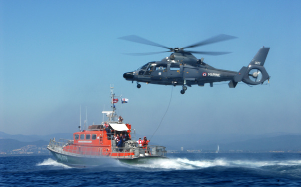 Exercice maritime au large de Ouistreham et sauvetage de naufragés de grande ampleur