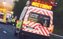 Un poids-lourd au fossé sur l'A13 après le péage de Dozulé en direction de Rouen