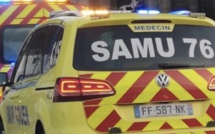 Une femme de 41 ans blessé grièvement dans un accident entre trois voitures, près de Fleury-sur-Andelles 