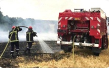 Un semi-remorque et son chargement de blé en feu à Paluel, un hectare de chaume et de lin parti en fumée